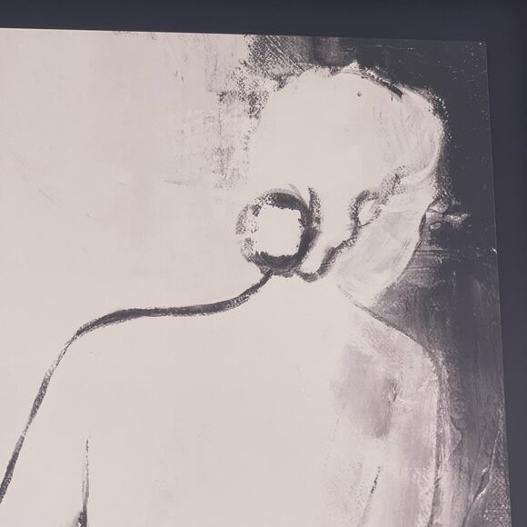 Lanie Loreth The Seated Woman Nude Black White Shadowbox Framed Print 15x17 inch - Picture 4 of 14